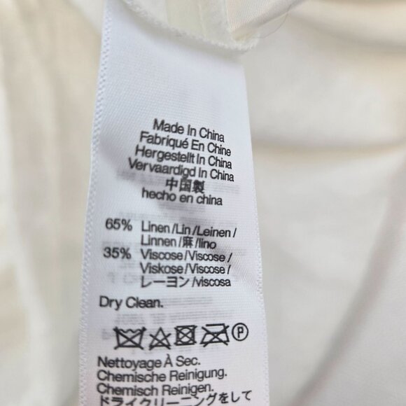 NWOT Madewell Nina Linen & Viscose Blend One Shoulder Midi Dress Size 4 - Picture 8 of 8